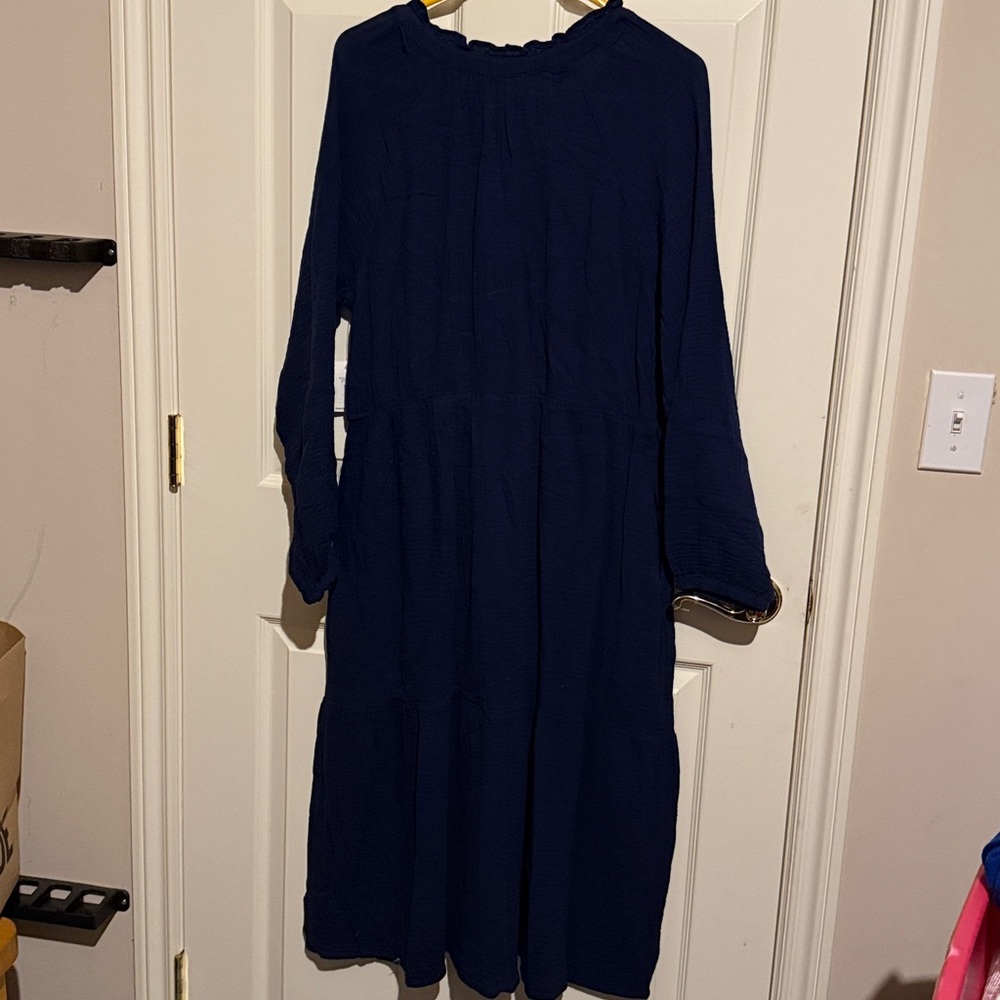beachlunchlounge Navy Long Sleeve Dress - Picture 8 of 12